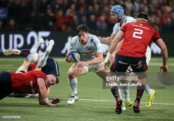 Henry Chavancy of Racing 92 during the Heineken Champions Cup Round 5 match between Racing 92 and Munster Rugby at Paris La Defense Arena on January...