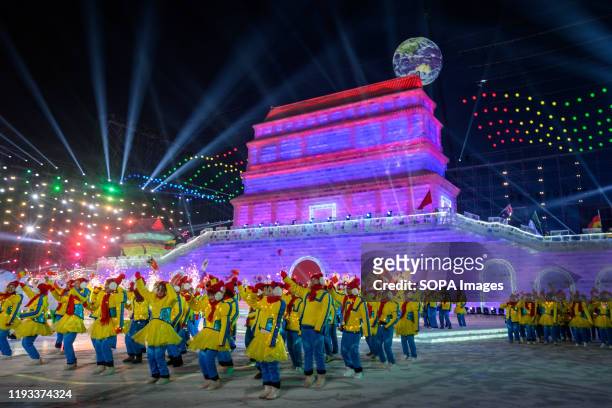 The 36th Harbin Ice and Snow Festival Opening ceremony in Harbin, Heilongjiang province. Harbin International Ice and Snow Sculpture Festival is one...