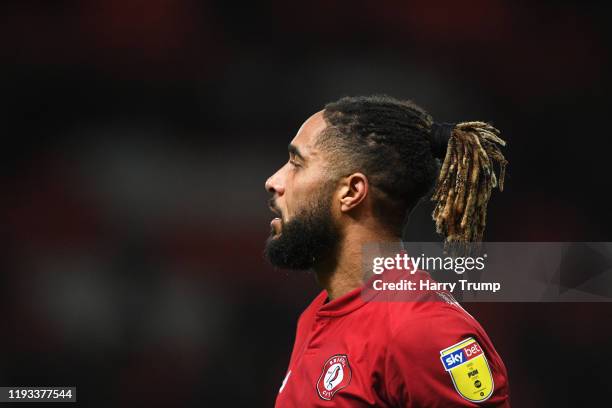 Ashley Williams of Bristol City during the Sky Bet Championship match between Bristol City and Millwall at Ashton Gate on December 10, 2019 in...