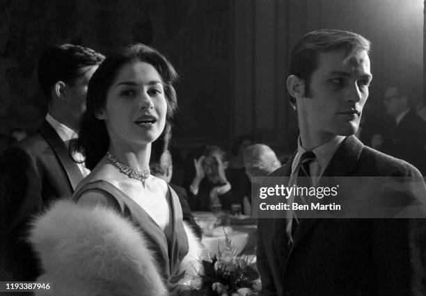 Carol Lawrence arrives at the opening night party for West Side Story at the Ambassador Club, September 26, 1957