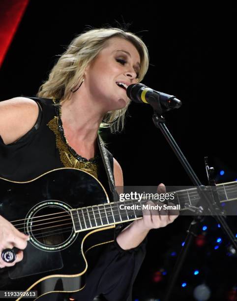 Singer/songwriter Carolyn Dawn Johnson performs during the Daryle Singletary's 'Keepin' it Country' hosted by Andy Griggs show during the National...