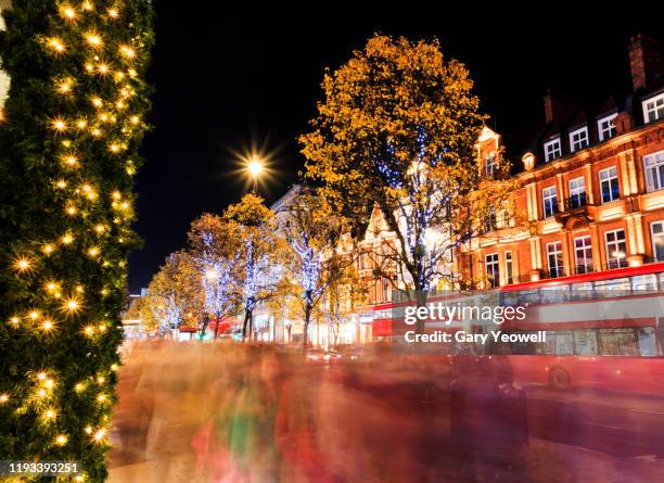 christmas in london - oxford street christmas stock pictures, royalty-free photos & images