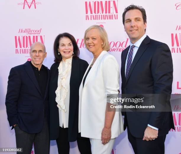 Quibi founder Jeffrey Katzenberg, entertainment executive Sherry Lansing, Quibi CEO Meg Whitman and entertainment journalist Matthew Belloni attend...