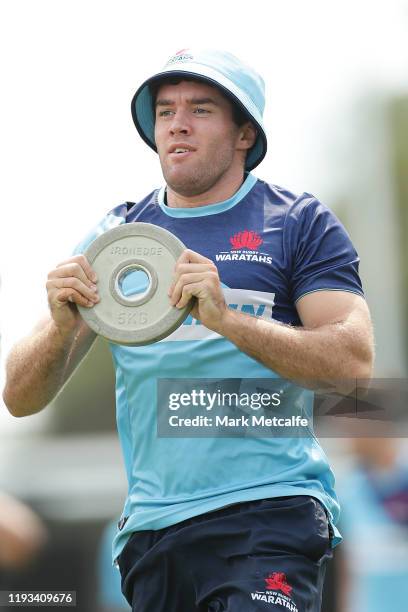 Ben Donaldson of the Waratahs trains during a Waratahs Super Rugby pre-season training session at David Phillips Sports Complex on December 12, 2019...