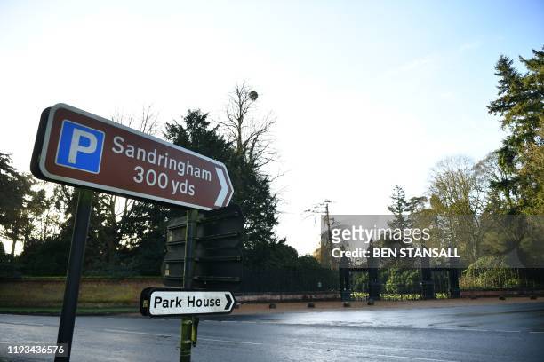 Picture shows the Norwich Gates at Sandringham House, the private residence of Britain's Queen Elizabeth II, in Sandringham, Norfolk, eastern...
