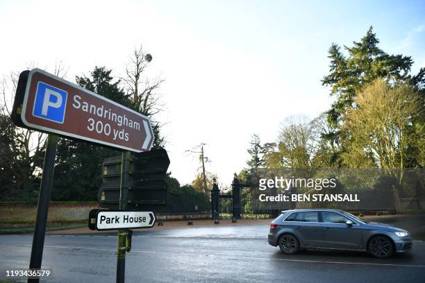 Picture shows the Norwich Gates at Sandringham House, the private residence of Britain's Queen Elizabeth II, in Sandringham, Norfolk, eastern...