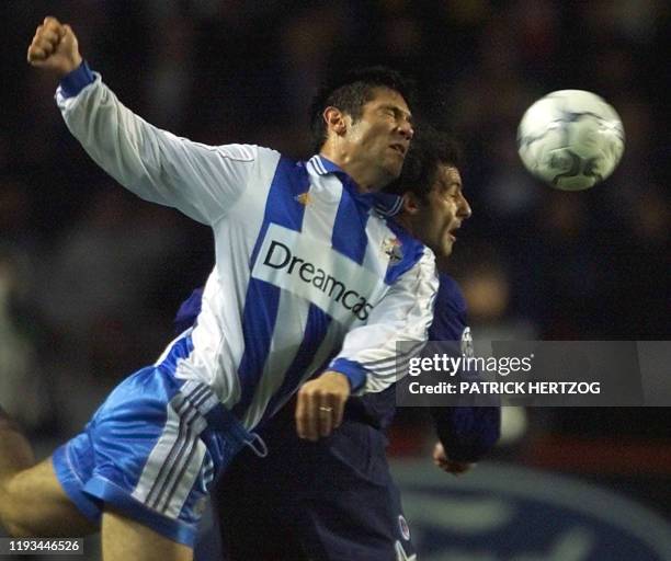 Deportivo La Coruna's forward Jose Oscar Flores and Paris... News Photo - Getty Images Deportivo La Coruna's forward Jose Oscar Flores and Paris... News Photo - Getty Images