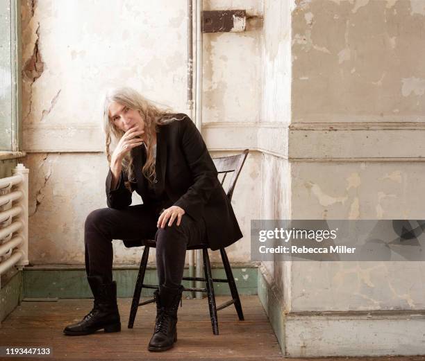 Singer, musician and poet Patti Smith is photographed at the Jane Ives Studio for the Washington Post on September 19, 2019 in New York, United...