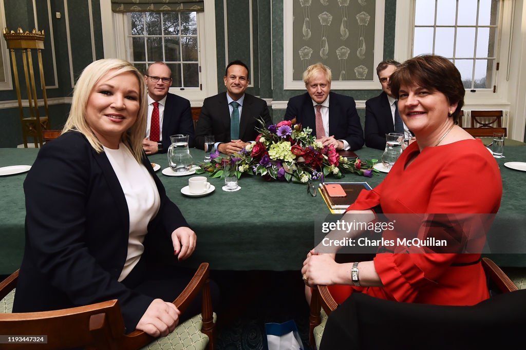 Boris Johnson Visits Stormont To Mark Restoration Of Devolved Parliament
