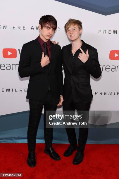 Sam Golbach and Colby Brock attend the 2019 Streamys Premiere Awards at The Broad Stage on December 11, 2019 in Santa Monica, California.