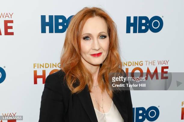 Rowling attends the premiere of "Finding the Way Home" at Hudson Yards on December 11, 2019 in New York City.