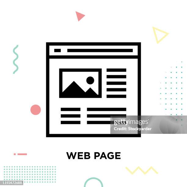 web page line icon design editable stroke - millennials working stock illustrations
