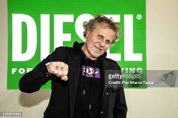Renzo Rosso poses prior the launch of "Diesel For Responsible Living" during the Milan Men's Fashion Week on January 13, 2020 in Milan, Italy.