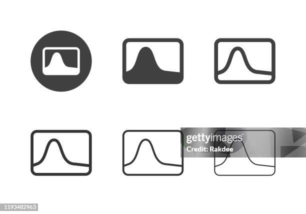 photo histogram icons - multi series - editing studio stock illustrations