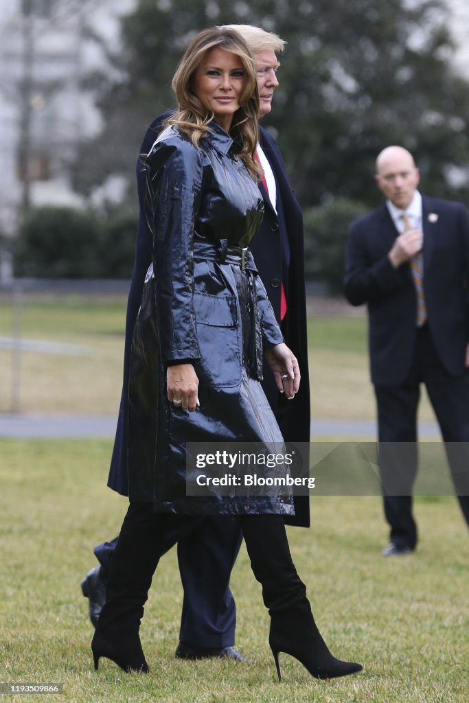 President Trump Departs White House For Louisiana