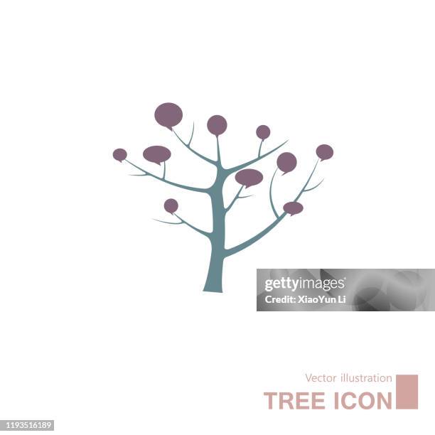 vector drawn tree. - hello fall stock illustrations