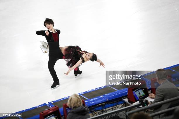 Utana and NISHIYAMA Shingo from Japan compete in Figure Skating: Ice Dance Free Dance during 4 day of Winter Youth Olympic Games Lausanne 2020 in...