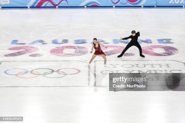 Natalie and WADDELL Bruce from Canada compete in Figure Skating: Ice Dance Free Dance during 4 day of Winter Youth Olympic Games Lausanne 2020 in...