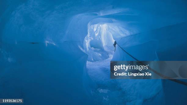 color of the year 2020 - classic blue: the secret path - franz josef glacier, south island, new zealand - new year new zealand stock pictures, royalty-free photos & images
