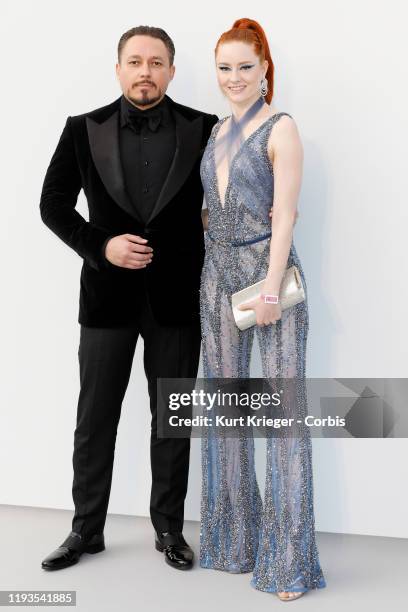 Klemens Hallmann and Barbara Meier at the amfAR Cannes Gala 2019 at Hotel du Cap-Eden-Roc on May 23, 2019 in Cap d'Antibes, France.