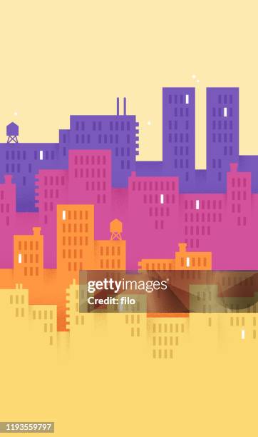 stockillustraties, clipart, cartoons en iconen met moderne stad verticale achtergrond - cityscape illustration