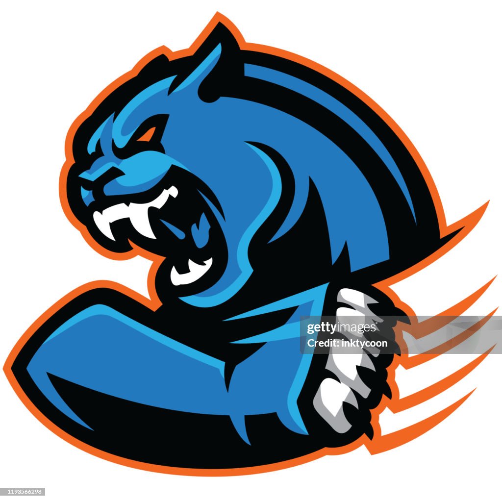 A panther scratch design
