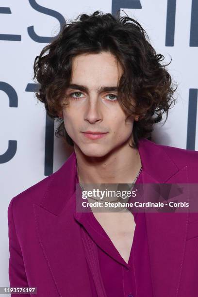 Timothee Chalamet attends the "Little Women" Premiere at Cinema Gaumont Marignan on December 12, 2019 in Paris, France.