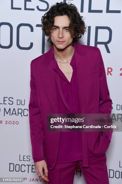 Timothee Chalamet attends the "Little Women" Premiere at Cinema Gaumont Marignan on December 12, 2019 in Paris, France.