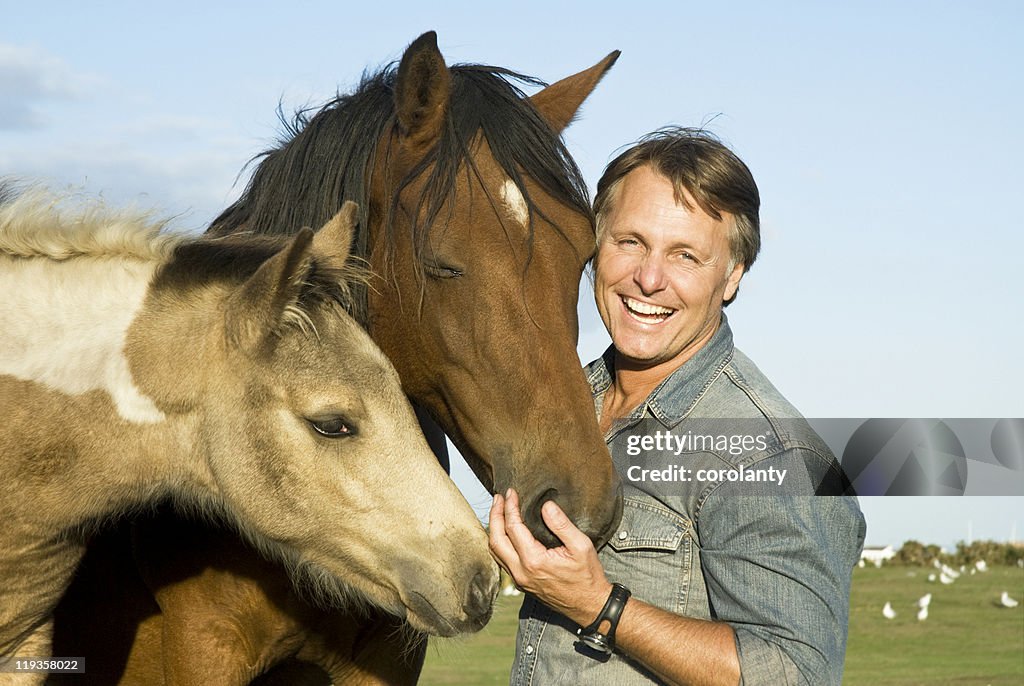 Man with horses
