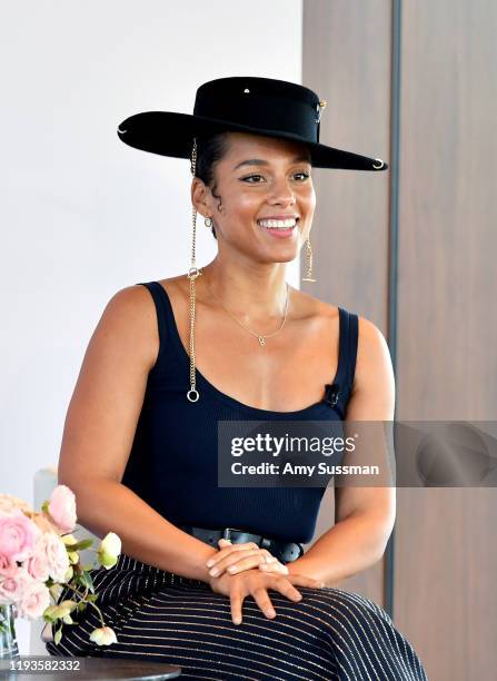 Alicia Keys speaks onstage at the Billboard x Amex Impact Brunch on December 12, 2019 at The West Hollywood EDITION in West Hollywood, California.