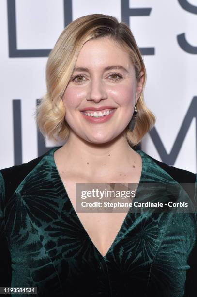 Greta Gerwig attends the "Little Women" Premiere at Cinema Gaumont Marignan on December 12, 2019 in Paris, France.