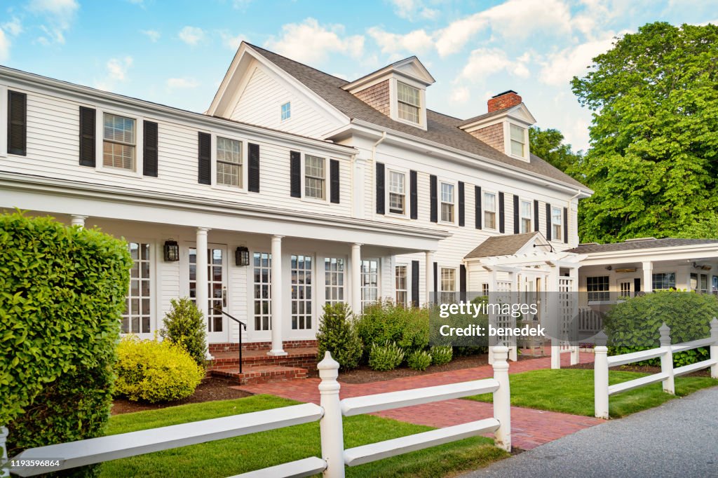 Traditional clapboard house in Cape Cod Chatham Massachusetts USA