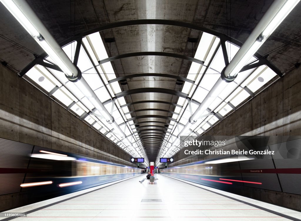 Subway Station Messestadt Ost, Munich, Germany