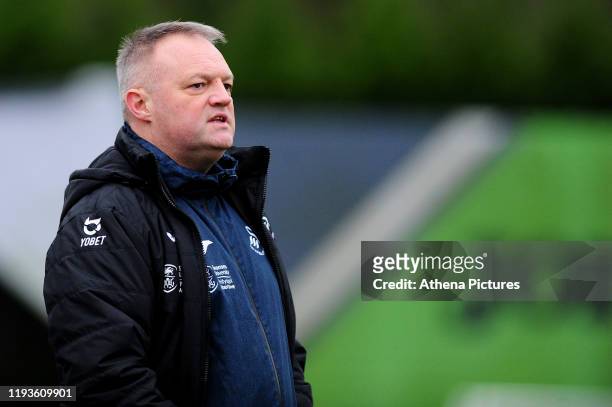 Jon Grey head coach of Swansea City u23s during the Premier League 2 Division Two match between Swansea City u23s and Middlesbrough u23s at Swansea...