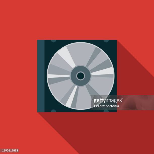 stockillustraties, clipart, cartoons en iconen met pictogram voor cd-muziek - compact disc