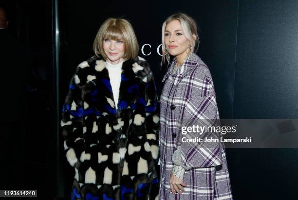 Anna Wintour and Sienna Miller attend the screening of "American Woman" at Metrograph on December 12, 2019 in New York City.