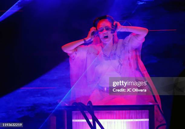 Singer/songwriter Grimes performs onstage during The Game Awards 2019 at Microsoft Theater on December 12, 2019 in Los Angeles, California.
