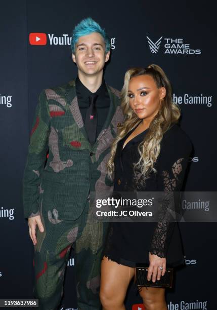 Tyler Blevins and guest attend The Game Awards 2019 at Microsoft Theater on December 12, 2019 in Los Angeles, California.