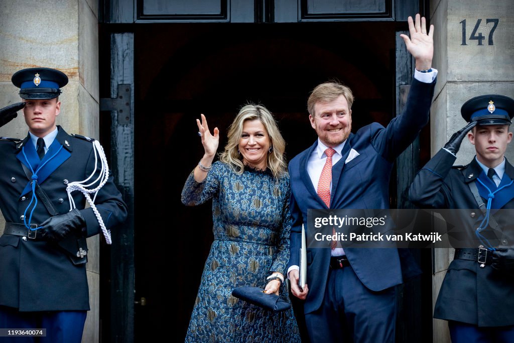 Dutch Royal Family Attends New Year Reception At Royal Palace In Amsterdam