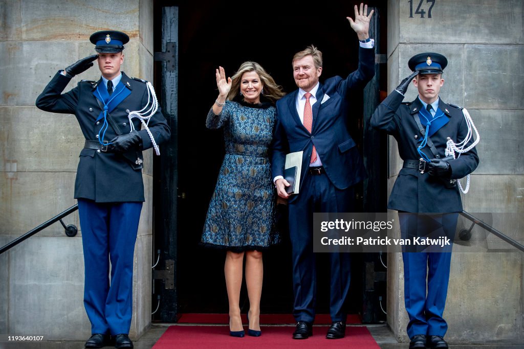 Dutch Royal Family Attends New Year Reception At Royal Palace In Amsterdam