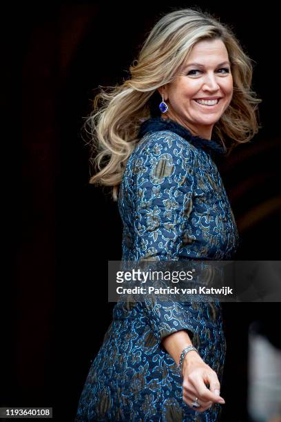 Queen Maxima of The Netherlands attend the New Year Reception in the Royal Palace on January 14, 2020 in Amsterdam, Netherlands.