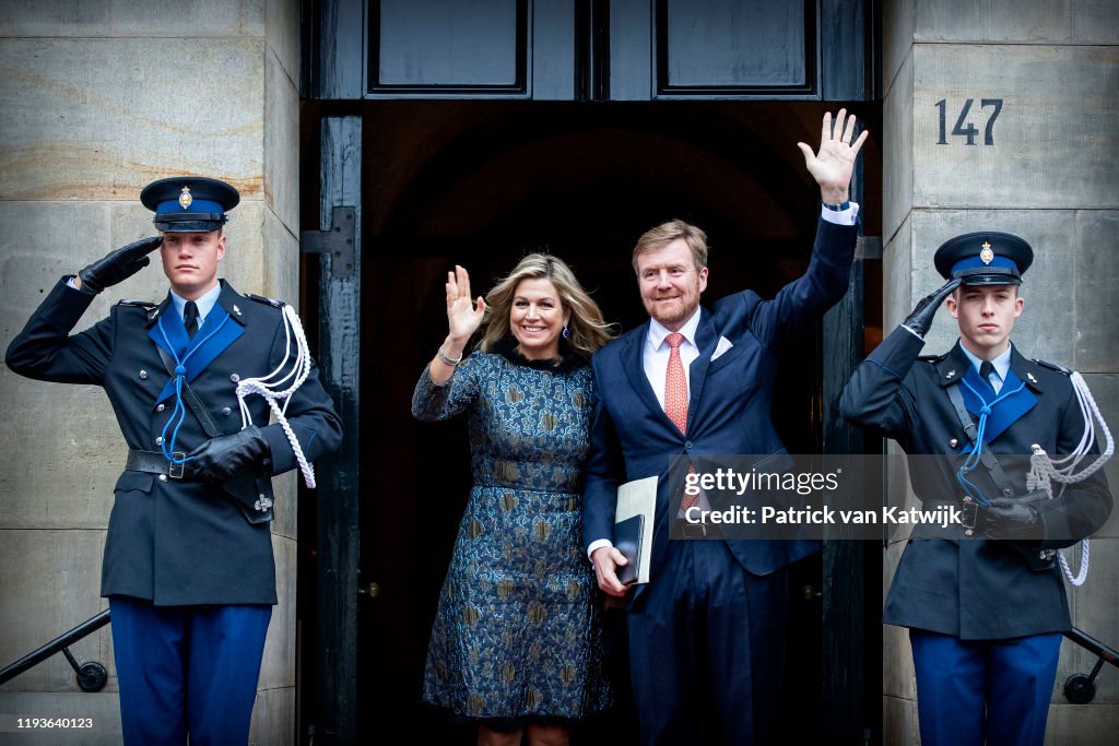 Dutch Royal Family Attends New Year Reception At Royal Palace In Amsterdam