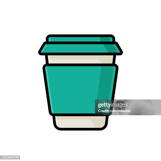 paper coffee cup design element - matcha tea stock illustrations