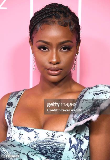 Justine Skye arrives at the 2019 Billboard Women In Music at Hollywood Palladium on December 12, 2019 in Los Angeles, California.