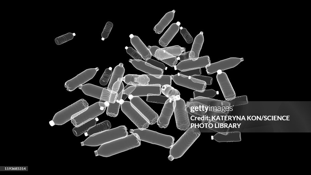 Plastic garbage, conceptual illustration