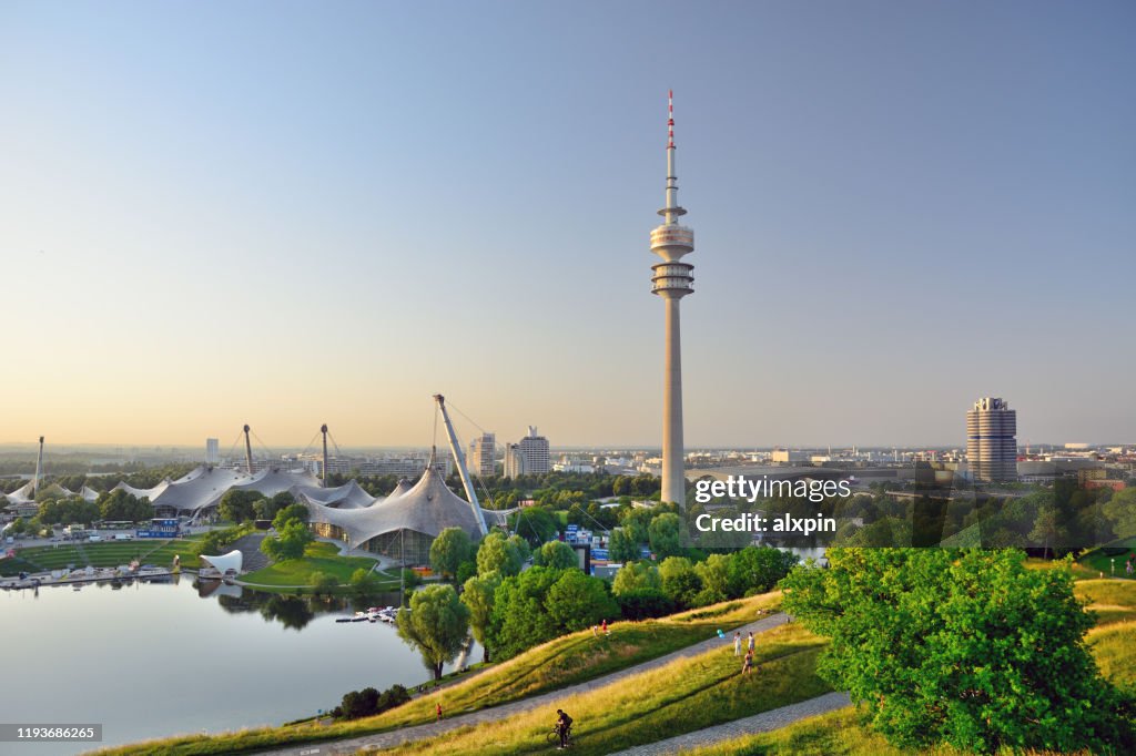 Panorama of Olympic park in Munich