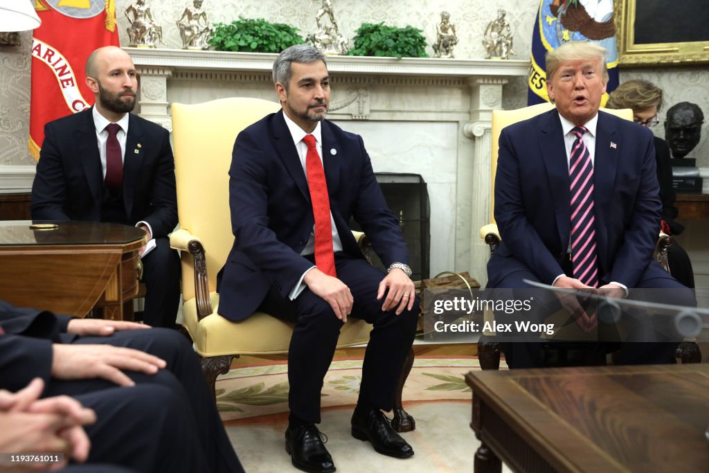 President Trump Meets President Of Paraguay Mario Abdo Benitez At The White House