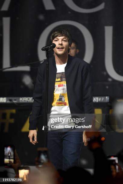 Louis Tomlinson performs onstage during the z100 All Access Lounge presented by Poland Spring Pre-Show at Pier 36 on December 13, 2019 in New York...