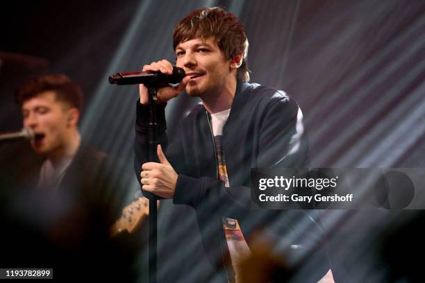 Louis Tomlinson performs onstage during the z100 All Access Lounge presented by Poland Spring Pre-Show at Pier 36 on December 13, 2019 in New York...