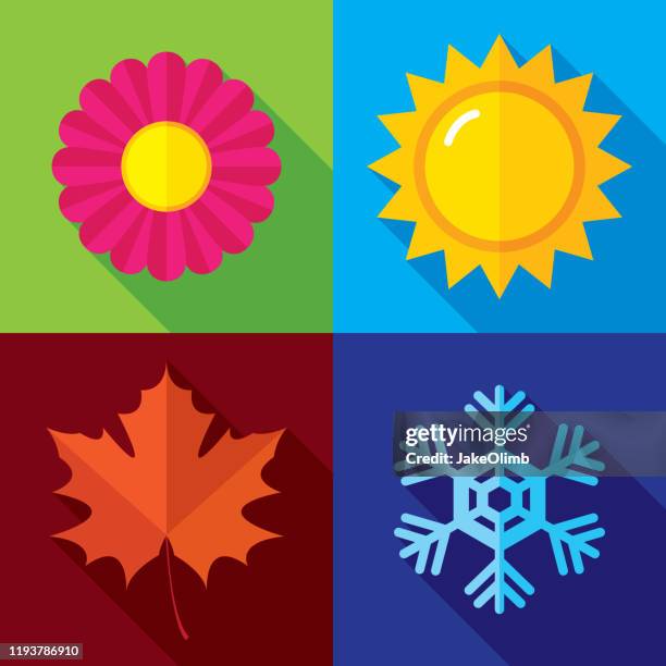 ilustraciones, imágenes clip art, dibujos animados e iconos de stock de iconos de temporada planos - heat wave